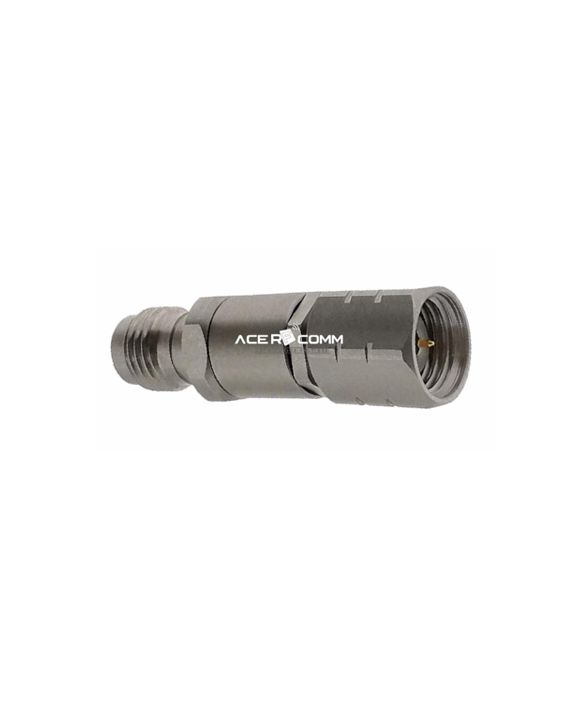 Adaptor, 1.85mm Male to 2.4mm Female 50GHz, Stainless Steel