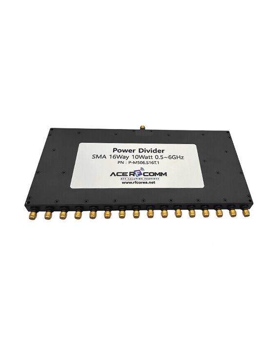 Power Divider, SMA 16Way 10Watt 0.5~6GHz