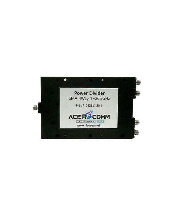 Power Divider, SMA 4Way 20Watt 1~26GHz