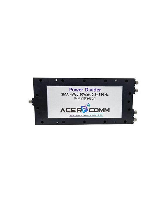 Power Divider, SMA 4Way 30Watt 0.5~18GHz