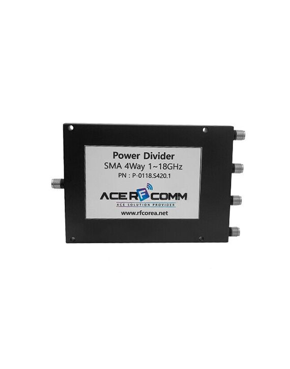 Power Divider, SMA 4Way 20Watt 1~18GHz