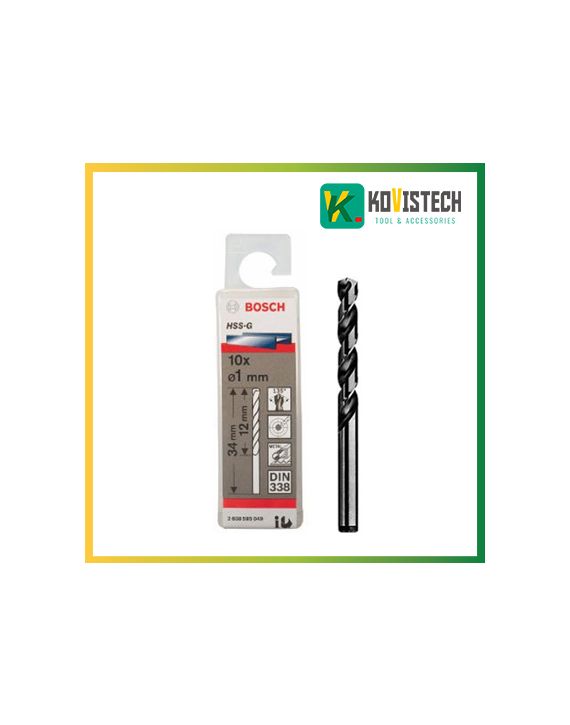Bộ mũi khoan sắt HSS-G 1mm